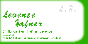 levente hafner business card